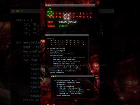 Simple python caesar cipher #python #script #programming #encryption #code #cipher #algortihm