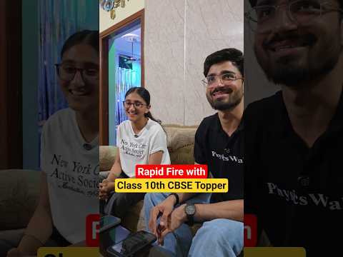 Ritik Sir Rapid Fire With CBSE Topper😱🔥 #physicswallah #class10