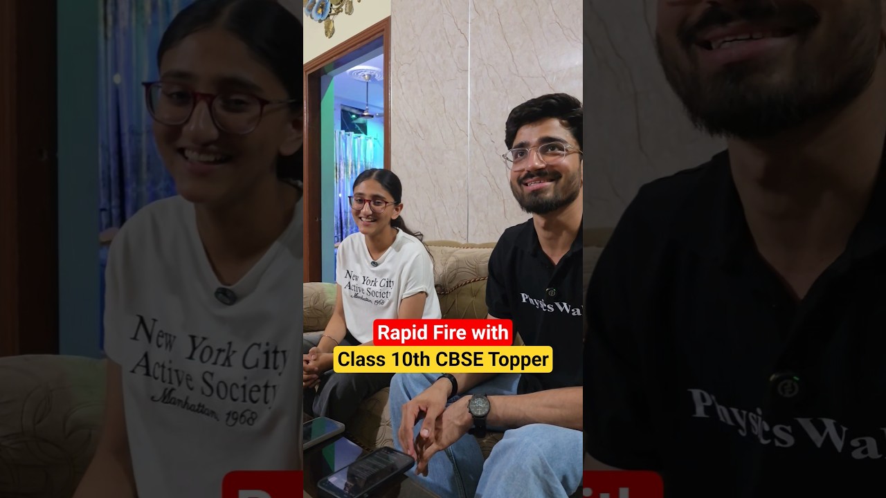 Ritik Sir's Exciting Rapid Fire with CBSE Topper! 🔥 | PhysicsWallah Class 10