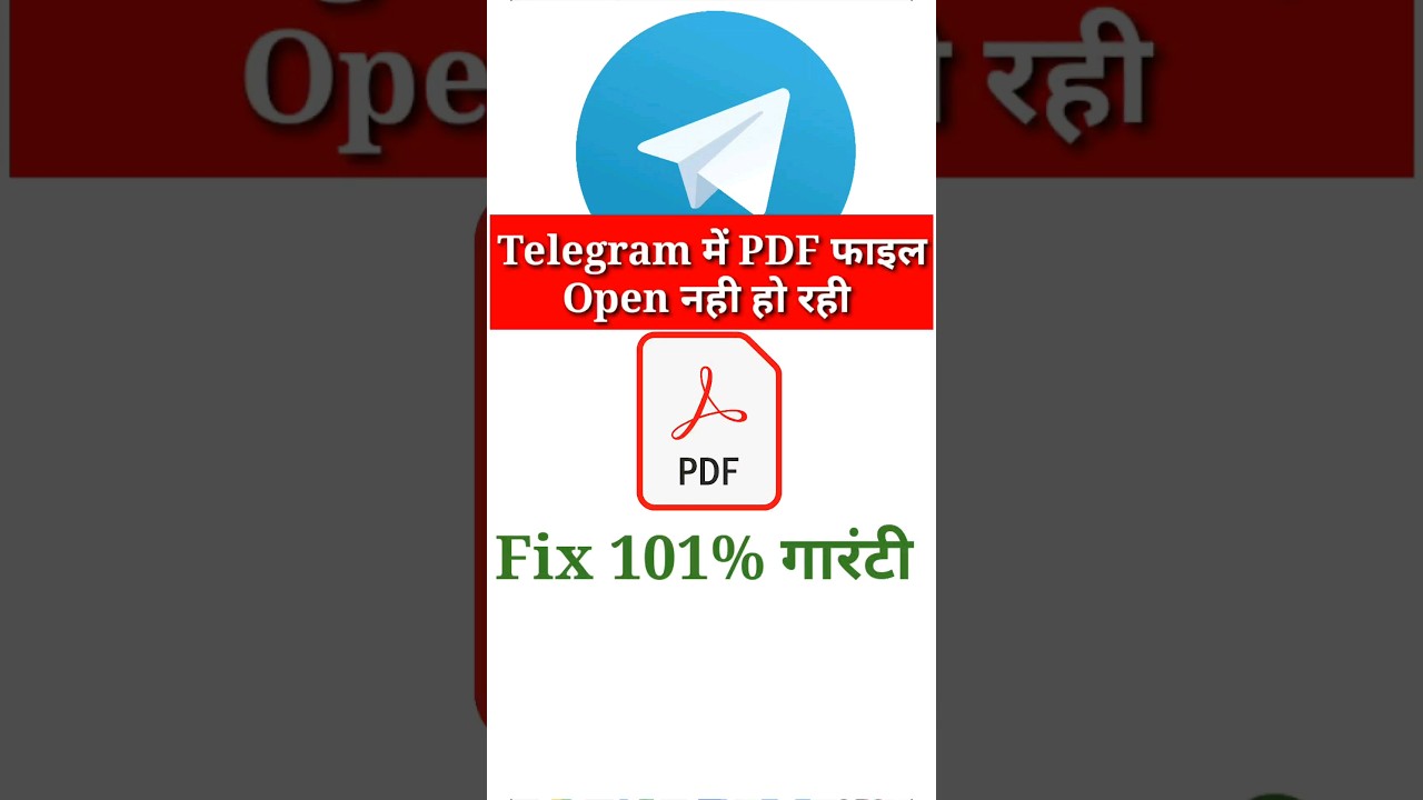Telegram PDF Not Opening Issue Solution