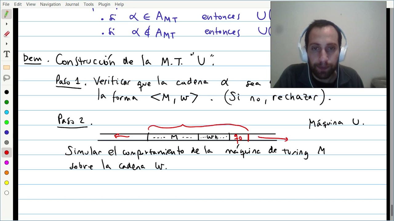 TC02 - 3 Semi-decidibilidad del problema de la detención en máquinas de Turing universales