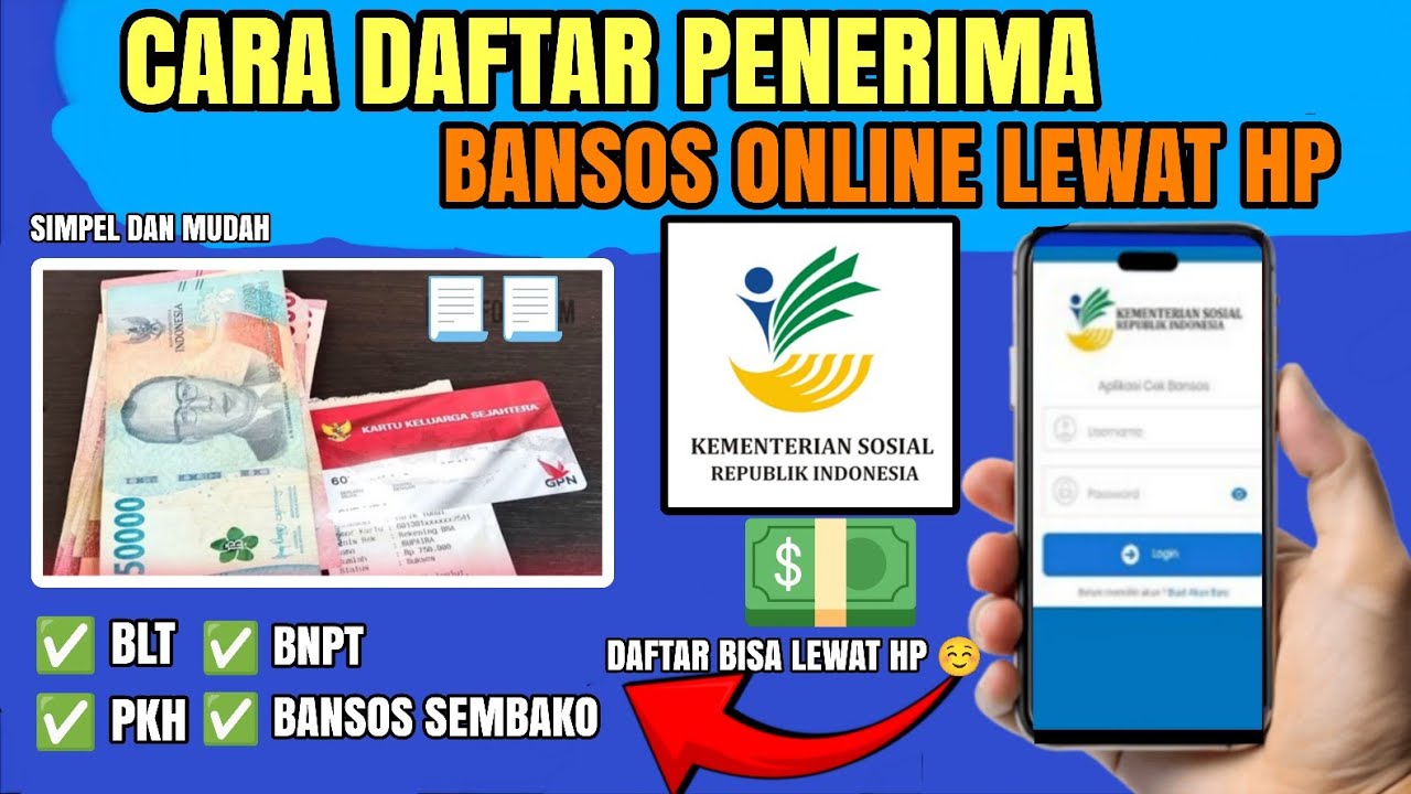 Daftar Bansos 2025 Online Lewat HP 📱