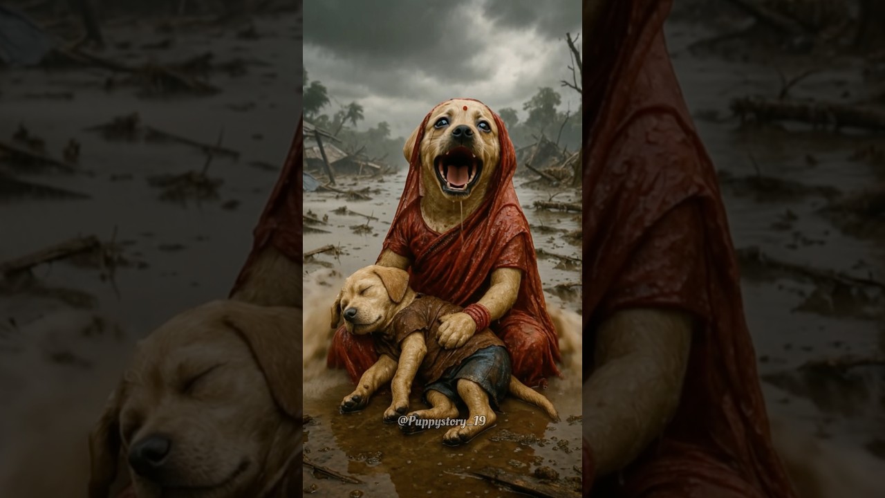 Heartwarming Puppy Love: A Sacrifice During a Tsunami ❤️🌊