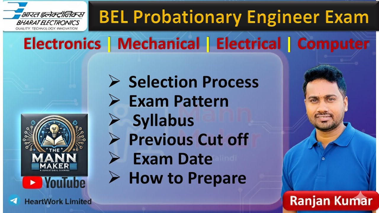 BEL Probationary Engineer 2025 Syllabus, Exam Pattern & Cut Offs | Branch-wise Details (ECE, ME, CSE, EE) 🔍