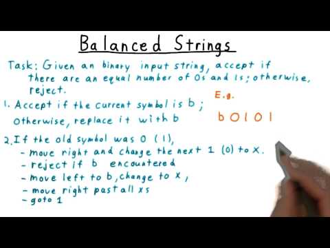 Balanced Strings Quiz - Georgia Tech - Computability, Complexity, Theory: Computability