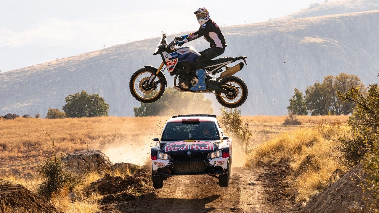 BMW F900 GS vs Rally Car on Turkish Canyon Road 🏞️