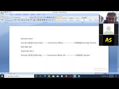#SymmetricKey #AsymmetricKey #Cryptography Lecture 2: Symmetric Key and Asymmetric Key Cryptography