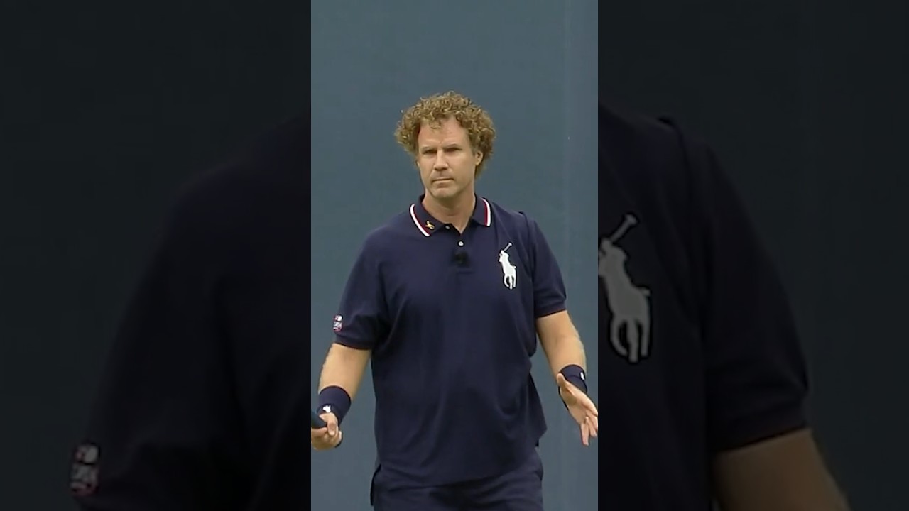 Will Ferrell's Funny Reaction to Roddick's Serve 🎾