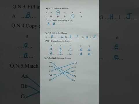 Sample of Nursery Questions for the Exam | Nursery worksheets | #shorts
