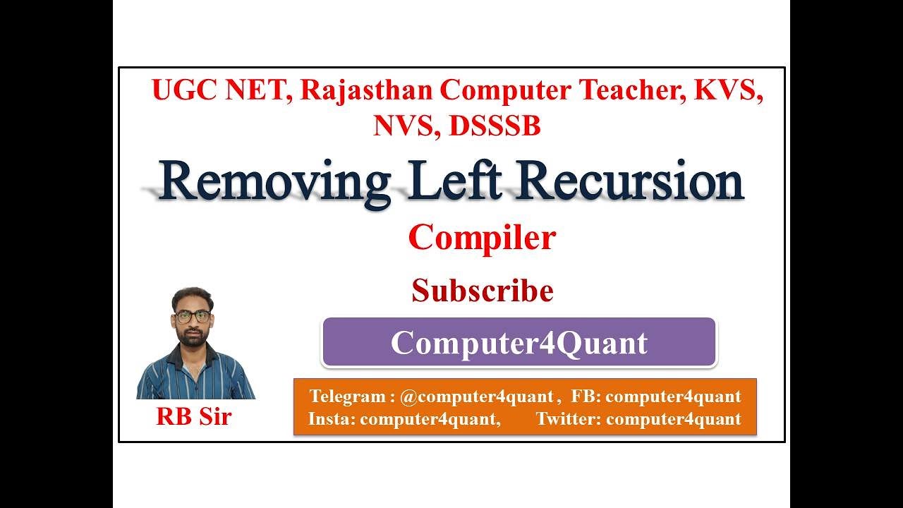 How to Remove Left Recursion in Compiler Design 🔧 | Convert Left to Right Recursion