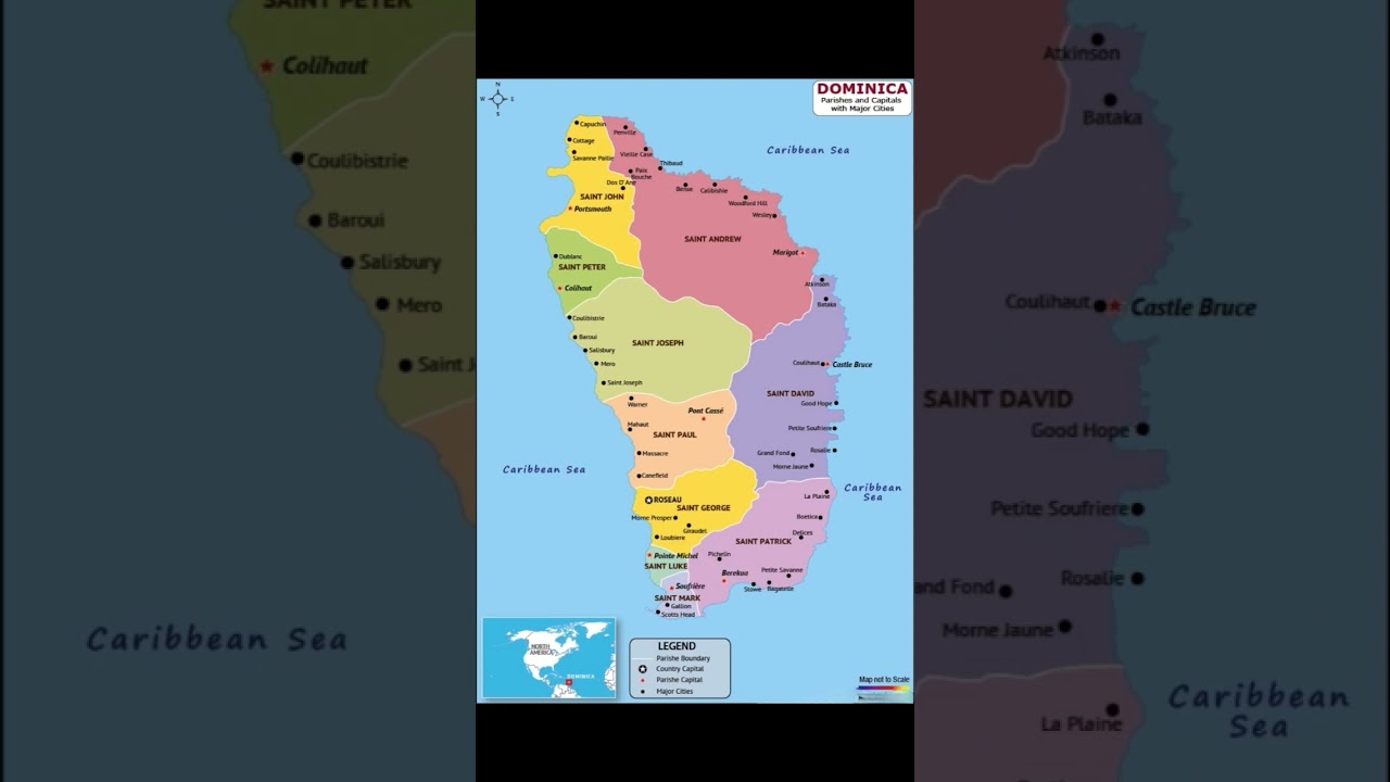 Dominica Country Map 🗺️