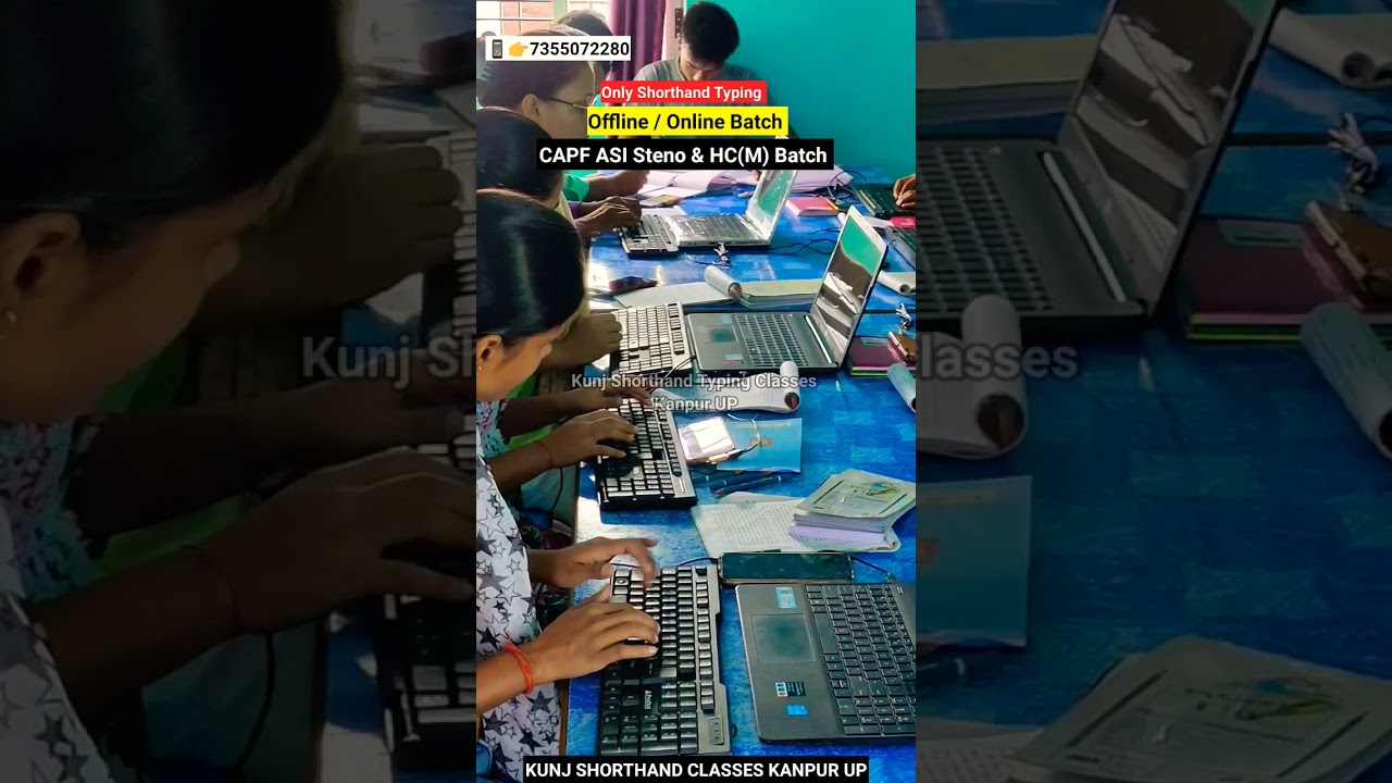 Join Top CAPF ASI Steno & HCM Coaching in Kanpur 📝 | Boost Your Typing Skills Today
