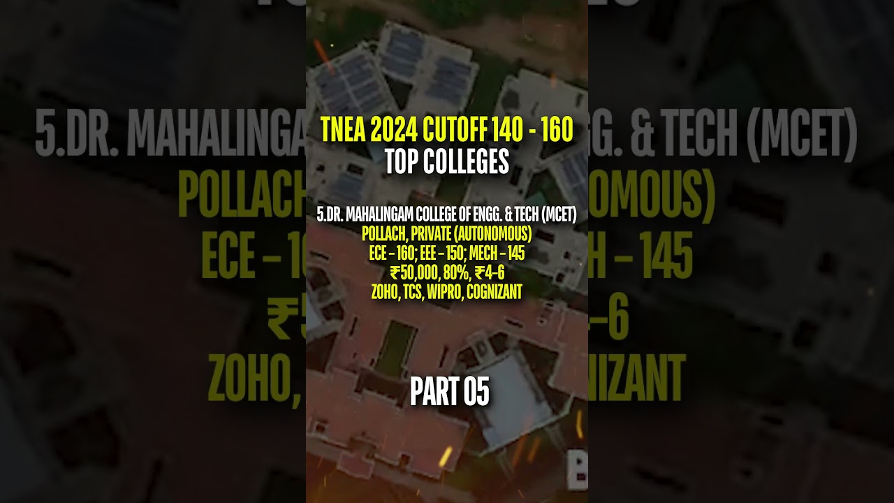 Dr. Mahalingam College Pollachi | TNEA Cutoff 140-160 | Placements, Fees, Top Recruiters #shorts