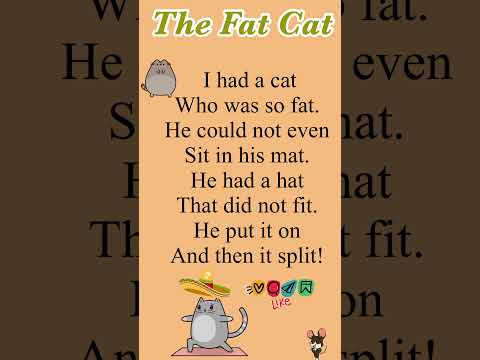English Poem || The Fat Cat-Kids Poem