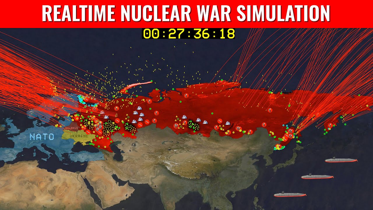 US Nuclear War Simulation in Real Time 🚨