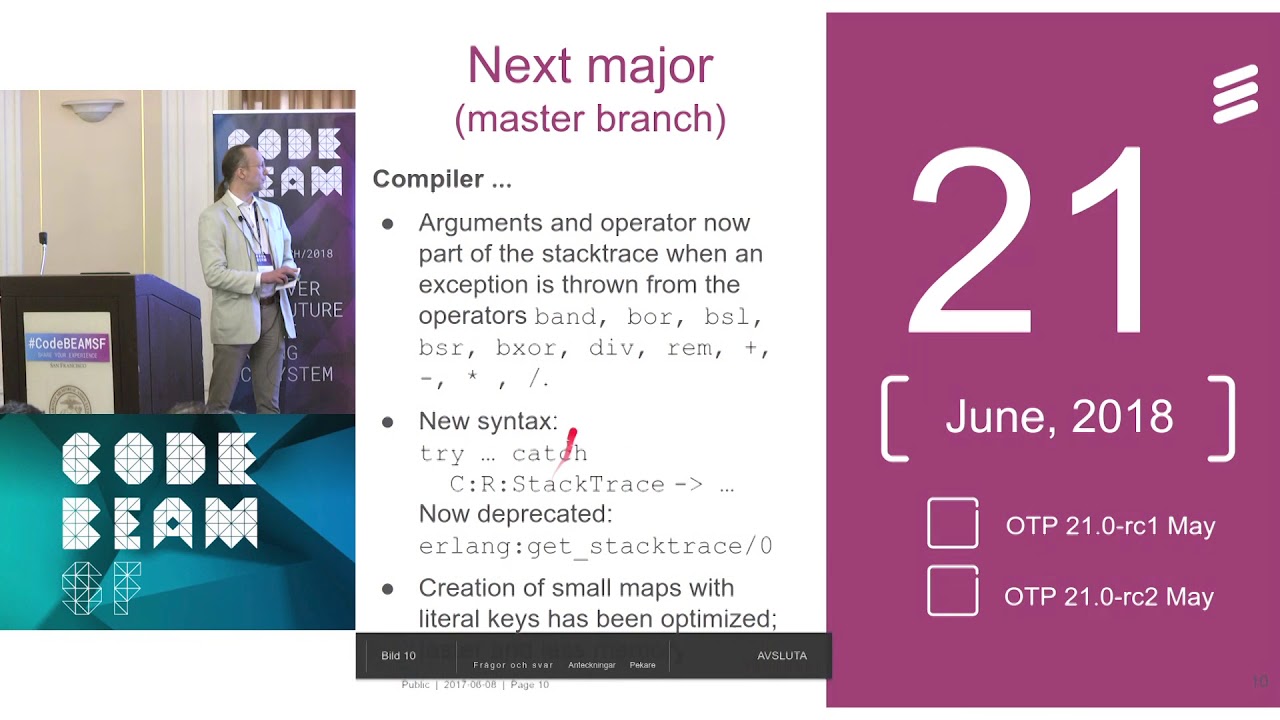 Raimo Niskanen's Insights on OTP Team's Update & Gen State Machine at Code BEAM SF 2018