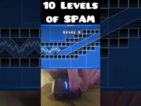 10 Levels of SPAM in Geometry Dash #shorts