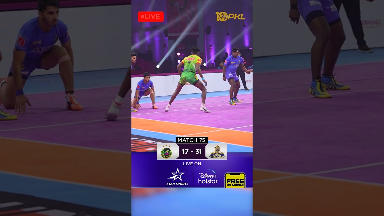 Sudhakar M Impresses with Multiple Raid Points Against Tamil Thalaivas | PKL Season 10 #Shorts