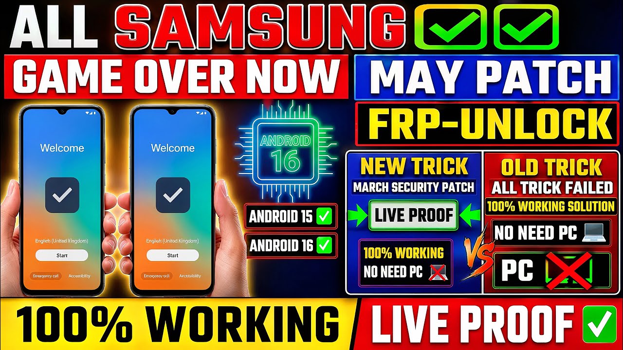 Samsung FRP Bypass 2026: Unlock Android 13-16 ๐