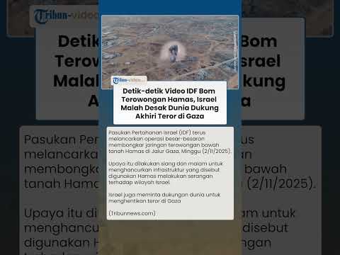 Israel Serang Terowongan Hamas dan Peringatkan Dunia agar Tidak Biarkan Gaza Dikuasai Teroris Lagi