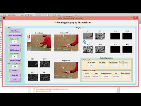Video steganography using BCH coding matlab project source code