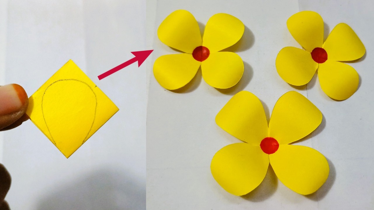 Paper Flowers | Flower Making with Paper | How to Make Paper Flowers | Easy Paper Flower Craft
