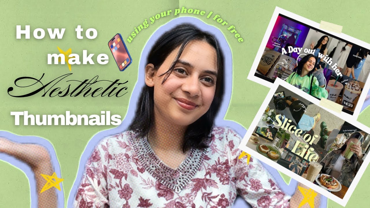 How I edit Aesthetic YouTube Thumbnails for FREE on My Phone | Easy & Beginner Friendly