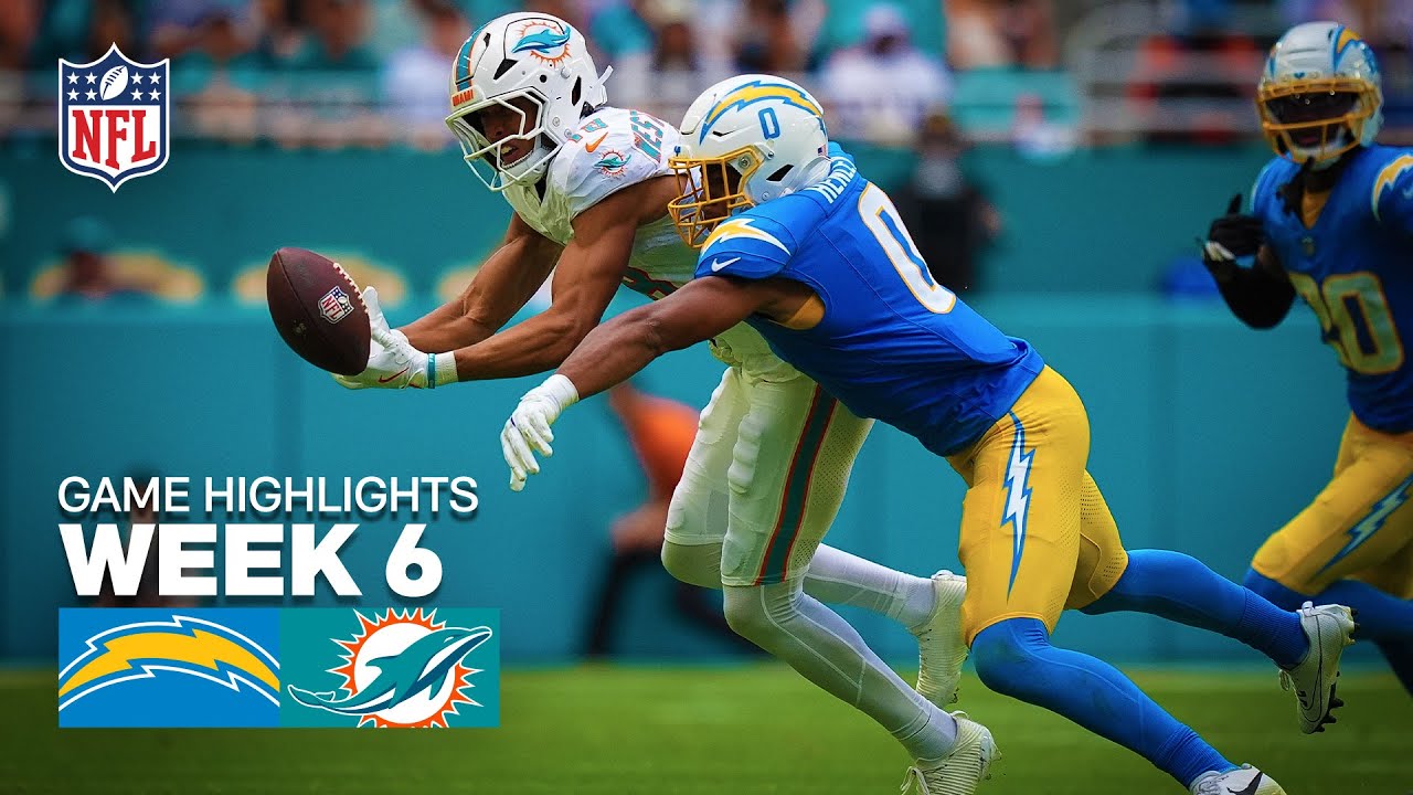 Exciting Week 6 NFL Action: Chargers vs Dolphins Highlights 🏈
