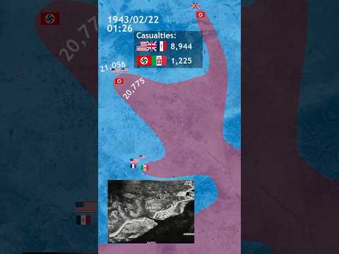 Battle of Kasserine Pass 1943 in 1 minute German offensive #history #ww2 #rommel #war #googleearth