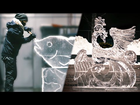How A Master Ice Sculptor Makes Ice Come Alive