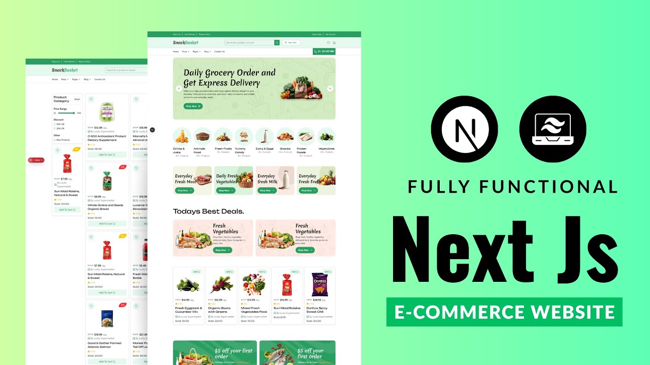 Build a Responsive E-Commerce Site with Next.js & Tailwind