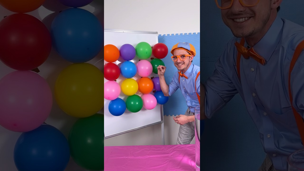 Pop the Balloon! Blippi's Sink or Float Candy Surprise #shorts