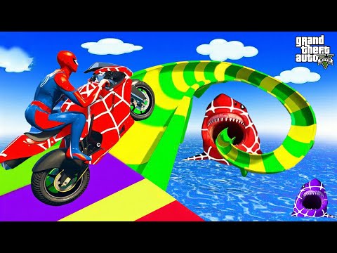 SPIDER-MAN Takes on The CRAZIEST WATER SLIDE Challenge Ever🦺🪂SUPERHERO Challenge race