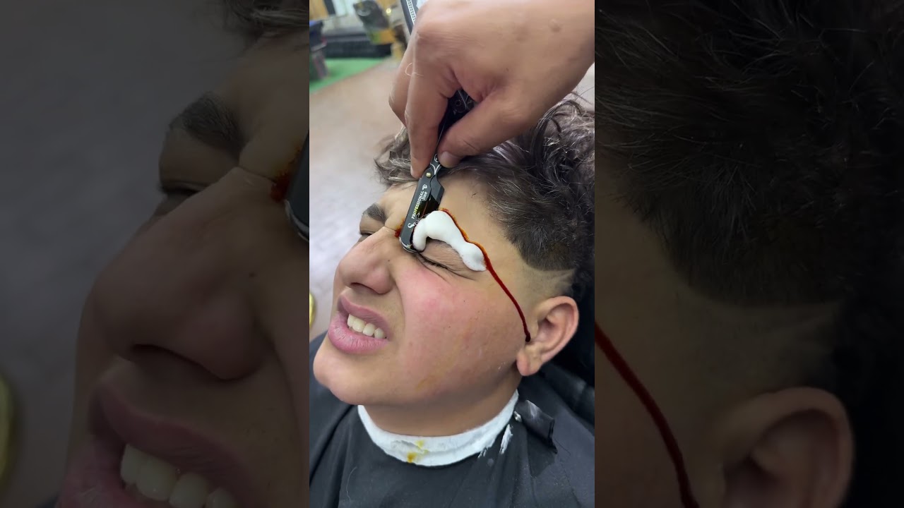 أسرع قطع حاجب في العالم 😂✂️