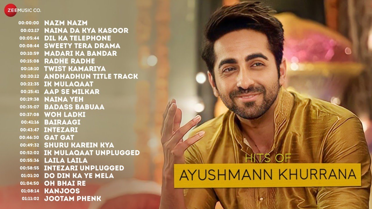 24 Top 24 Hit Songs of Ayushmann Khurrana 🎶