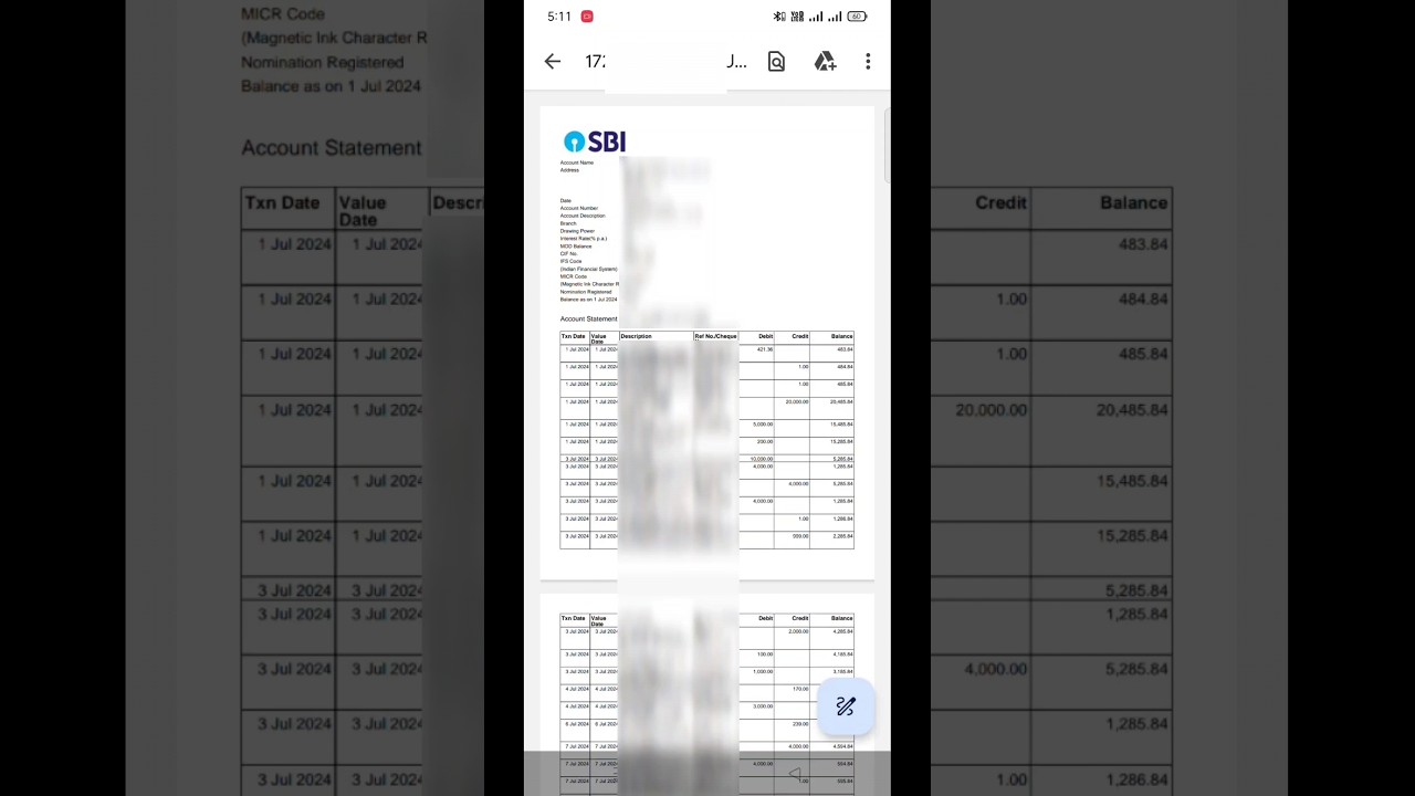 SBI Account Statement Download #sbiaccountstatement #sbi #accountstatement #bankstatement #shorts