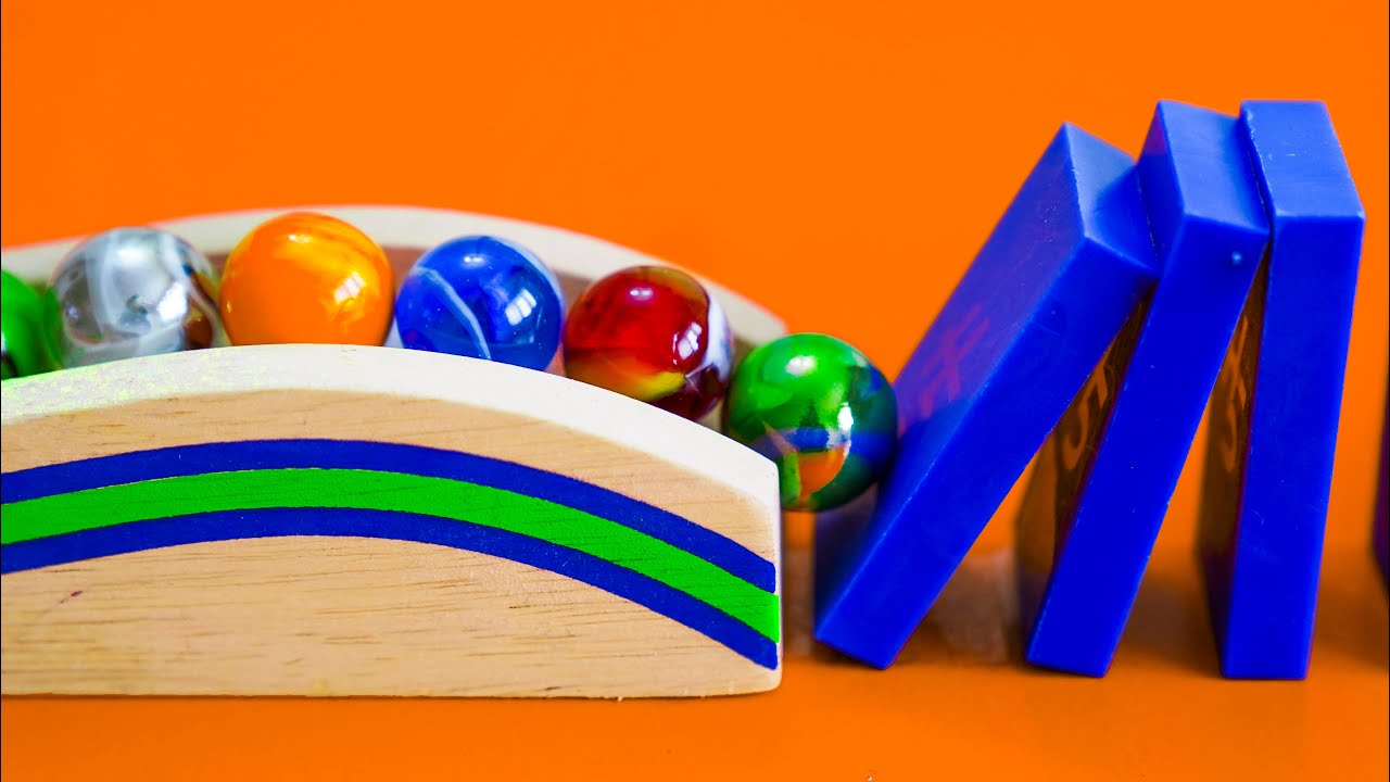 Incredible Domino & Marble Tricks with Jelle's Marble Runs 🎲