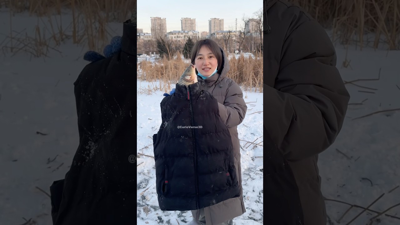 She Caught a Fish, But It Caught Her Jacket