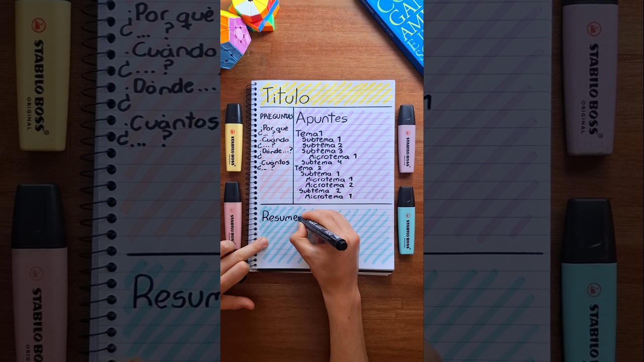 Toma Apuntes Efectivos ✍️📖 #tecnicasdeestudio #apuntes #cornelltechnique #estudio #study