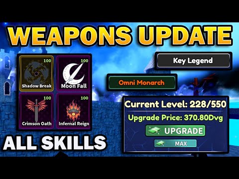 WEAPON UPDATE- All Weapon Skills, Levels, Codes and Titles in Arise Crossover