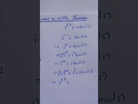 A Simple Application of Fermat's Little Theorem