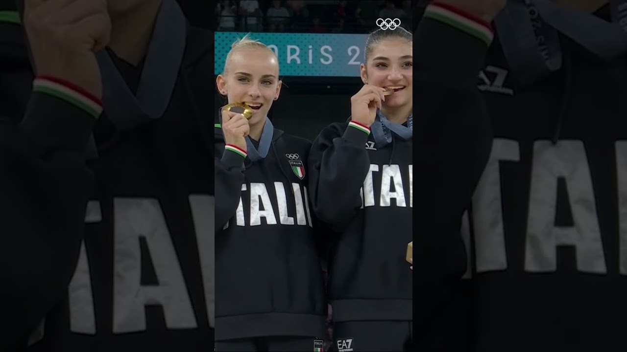 Adorable Podium Moment at Paris 2024 🥇