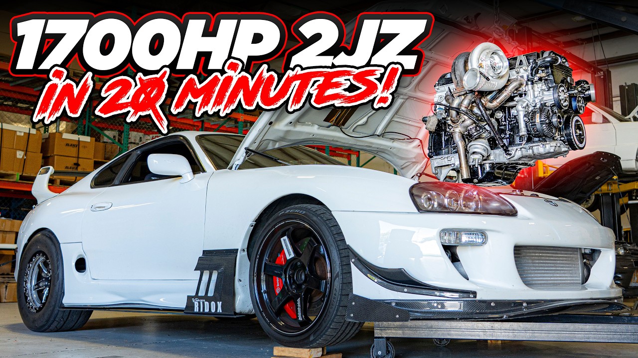 1700HP Dart 2JZ Supra Build in 20 Minutes!