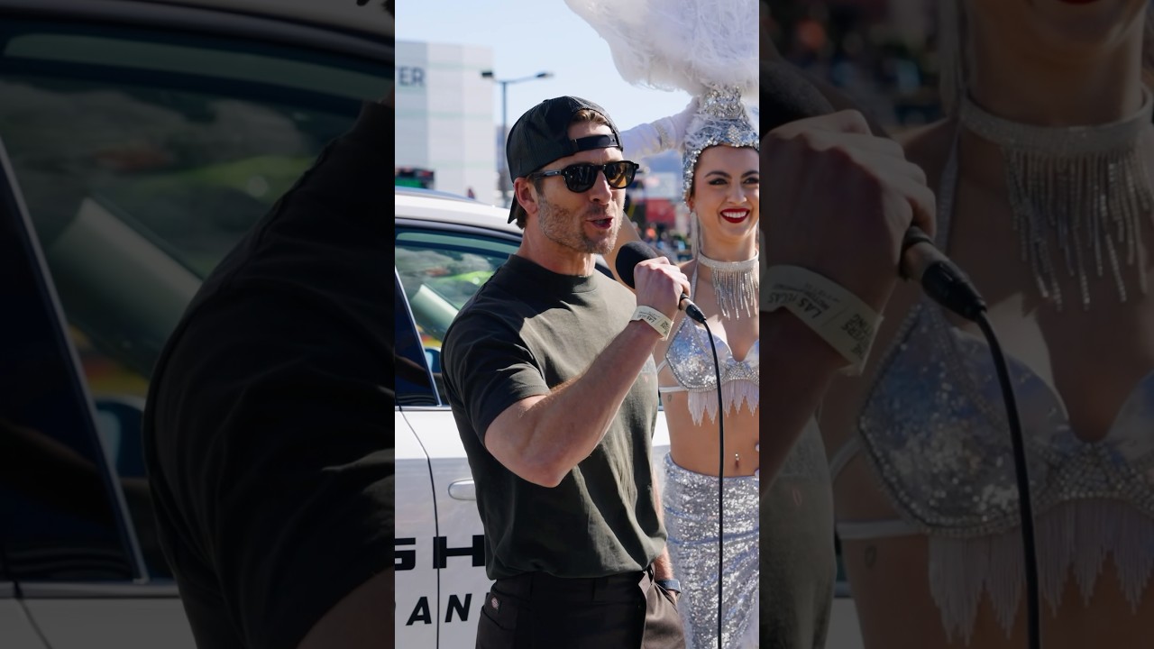 Glen Powell Takes Charge in Vegas 🕶️ | NASCAR Short Highlights