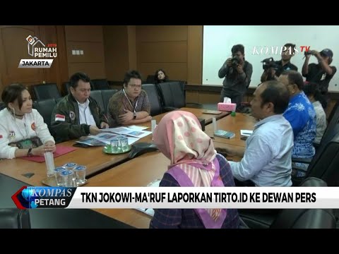 Jokowi-Ma'ruf Campaign Reports Tirto.id to Dewan Pers
