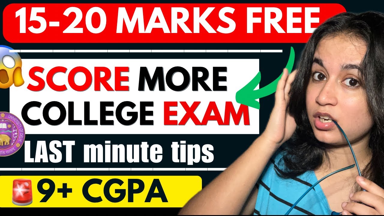 Tips to Score 9+ CGPA in College Exams🔥