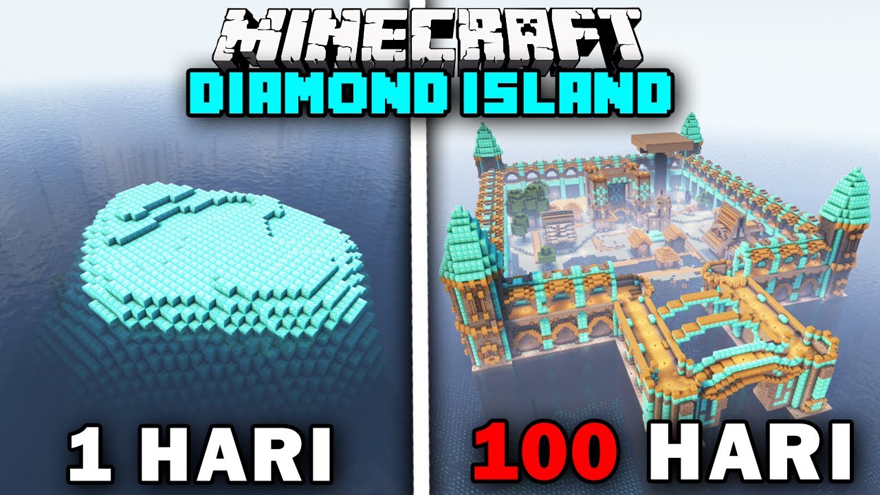 100 Hari Minecraft tapi PULAU DIAMOND Only