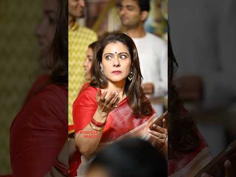 1/2 Kajol's festive glam meets perfect tradition in Red & White Saree for Sindoor Khela | ProMedia