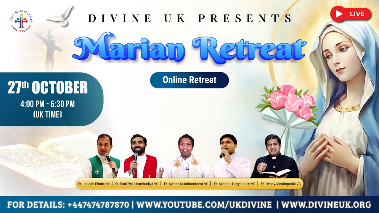 Join the Live Marian Retreat & Divine UK Events on 27 Oct 2025 ✨