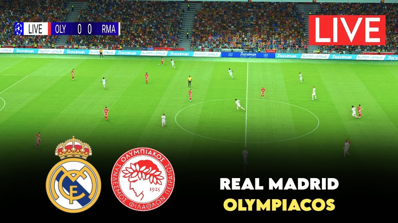 Real Madrid vs Olympiacos - Champions League 2025 LIVE ⚽